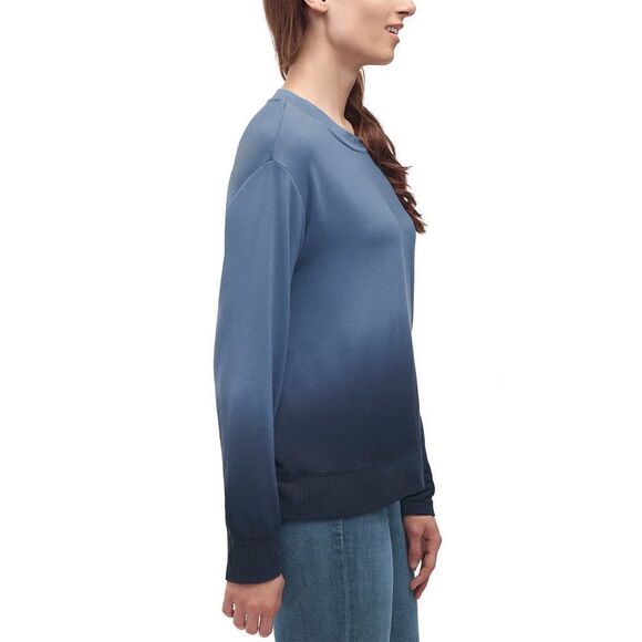 NEW SPLENDID Ladies Dip Dye Ombré Soft Pullover Top in Slate Blue - Picture 4 of 14